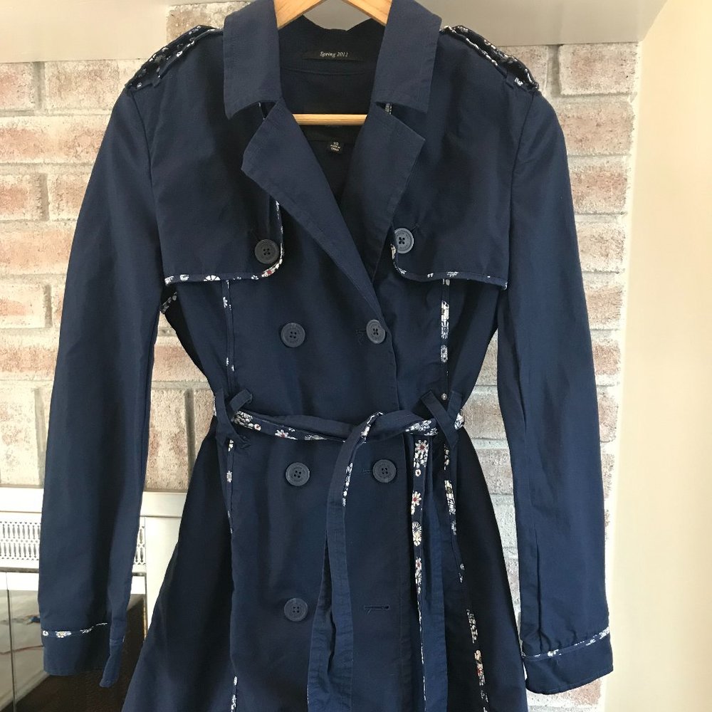 SALE - XS Navy Daisy Trench Coat - Jason Wu for Target